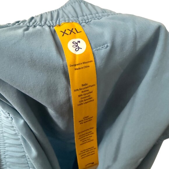 Bamboo Ave Blue Lightweight Athleisure Gym Running Shorts Mens Size 2XLarge - Picture 3 of 6